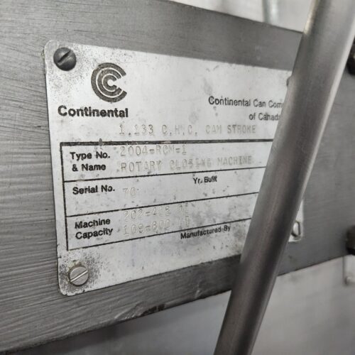 Pfaudler RP214 Can Filler and Closer Seamer