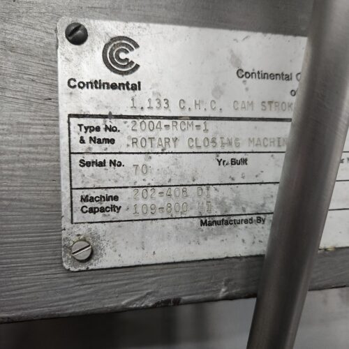 Pfaudler RP214 Can Filler and Closer Seamer