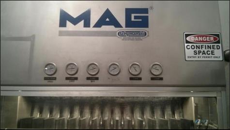 Akomag Model Hydra 7.1, Type 14-100-140-178, Stainless Steel Glass Bottle Washer