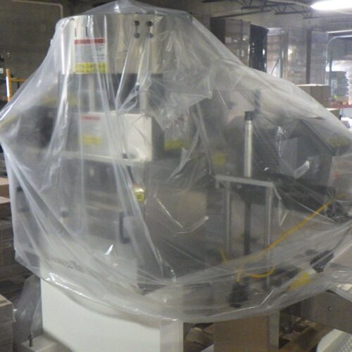 Kaps All Model A6 6-Quill Inline Spindle C-Frame Capper with Enercon Induction Sealer and Cap Feeder