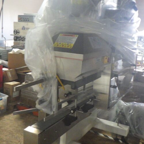 Kaps All Model A6 6-Quill Inline Spindle C-Frame Capper with Enercon Induction Sealer and Cap Feeder