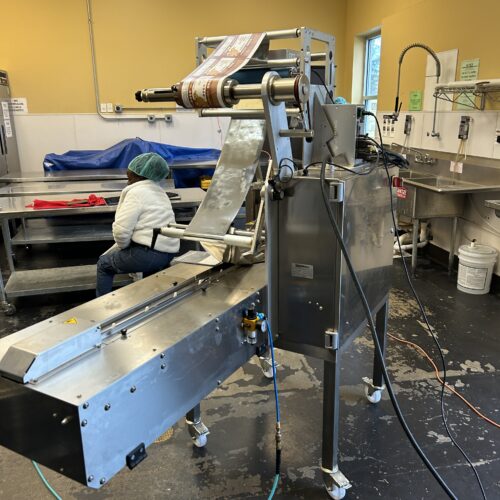 Weighpack Model SleekWrapper40 S/S Horizontal Flow Wrapper with Domino Model VX350i Thermal Transfer Coder