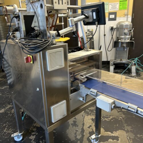 Weighpack Model SleekWrapper40 S/S Horizontal Flow Wrapper with Domino Model VX350i Thermal Transfer Coder