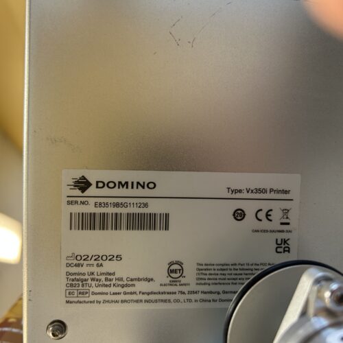 Weighpack Model SleekWrapper40 S/S Horizontal Flow Wrapper with Domino Model VX350i Thermal Transfer Coder