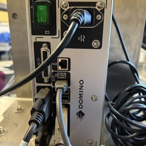 Weighpack Model SleekWrapper40 S/S Horizontal Flow Wrapper with Domino Model VX350i Thermal Transfer Coder